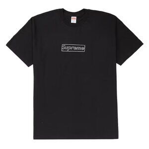 NWT Supreme x KAWS Chalk Logo Tee - Black - XL